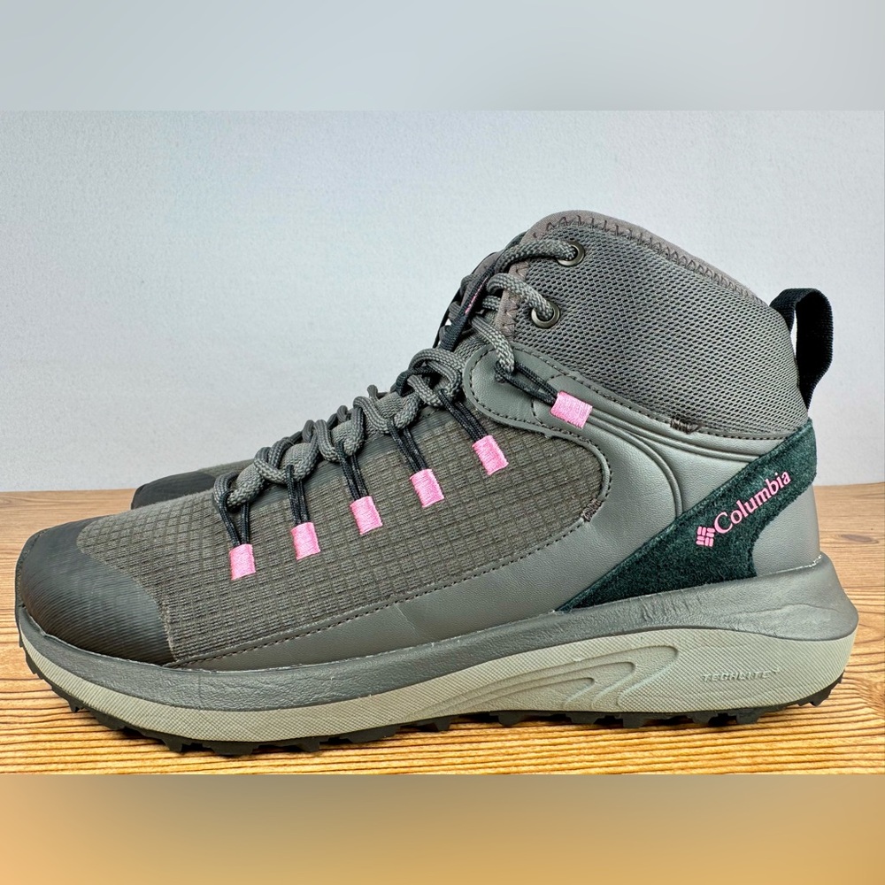 Women’s Columbia Radlock Mid Gray Pink Hiking Boots Outdoors Sz 9.5 - Picture 4 of 11